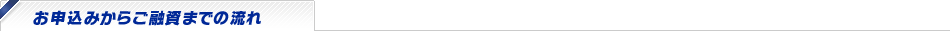 お申込みからご融資までの流れ